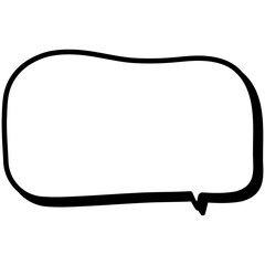 Retro empty comic speech bubble. Vector Illustration
