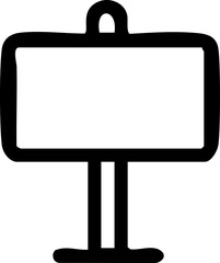 Fototapeta premium Simple, minimalist blank signpost icon for text or symbol customization.