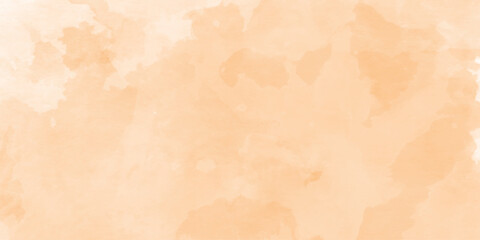 Abstract orange watercolor white background,  blotches of watercolor paint textured autumn or fall paper, texture with space for your text and any design,  beautiful abstract orange color  texture.