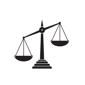 Injustice Black Line & Fill Vector Icon