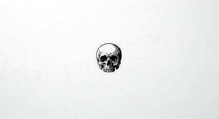 Plain white with single skull icon background