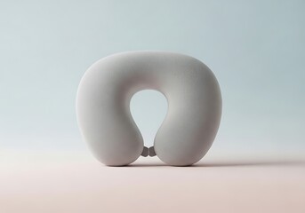 Minimalist image of a comfortable neck pillow for travel and rest