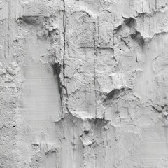 Obraz premium Close-up of textured, weathered white wall showcasing cracks and peeling paint, ideal for background use