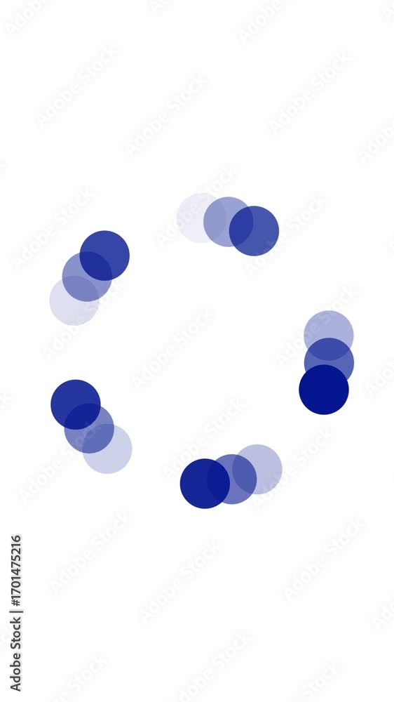 Aufkleber vertical video showing blue gradient circles rotating in abstract motion. abstract animation of rota