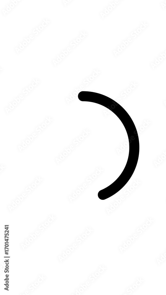 Leinwandbilder animated circle progress indicator for loading screen with digital effects vertical video. abstract 