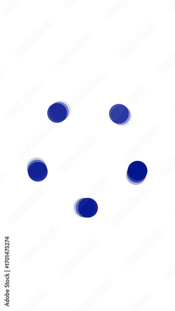 Aufkleber rotating blue gradient circles in smooth abstract animation vertical video. animated circle of blue 