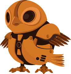 Steampunk bird. Vector illustration of a chicken.