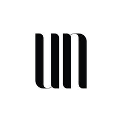 UN monogram logo design letter text name symbol monochrome logotype alphabet character simple logo