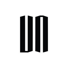UN monogram logo design letter text name symbol monochrome logotype alphabet character simple logo