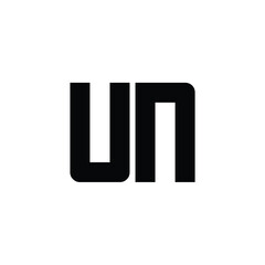 UN monogram logo design letter text name symbol monochrome logotype alphabet character simple logo