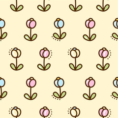 Cute Flower Seamless Pattern