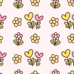 Cute Flower Seamless Pattern