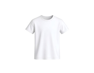 Blank White T-Shirt Mockup Isolated on Black Background
