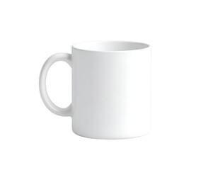Blank White Ceramic Coffee Mug Isolated on Black Background for Product Mockup