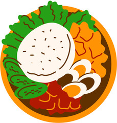 Illustration of Indonesia Traditional Food Gudeg