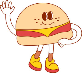 Cheeseburger Simple Vector Illustration