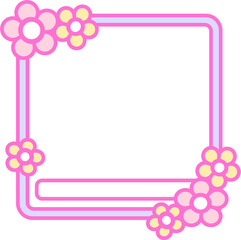 Colorful Decorative Frame with Pastel Color