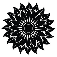 sunflower vector silhouette design