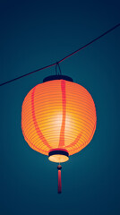 Obraz premium Vibrant Lantern Festival Celebrating Summer Season Vibe in a Serene Outdoor Setting Captured from a Low Angle View