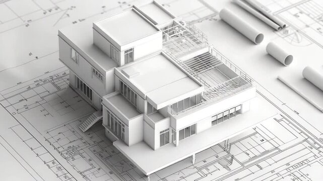 A detailed drawing of a house's design and layout