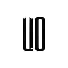 UO monogram logo design letter text name symbol monochrome logotype alphabet character simple logo