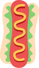 Hot Dog Simple Illustration