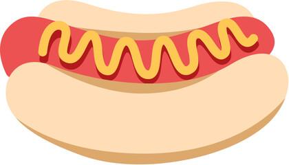 Hot Dog Simple Illustration