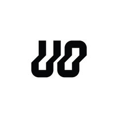 UO monogram logo design letter text name symbol monochrome logotype alphabet character simple logo