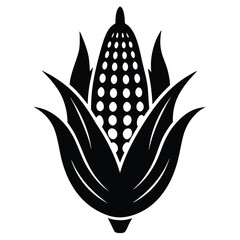 roasted corn vector silhouette design