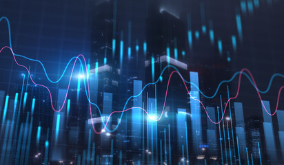 Global trade market concept. Investing business and development concept