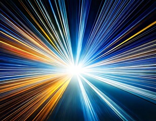 Abstract radial burst of light and color