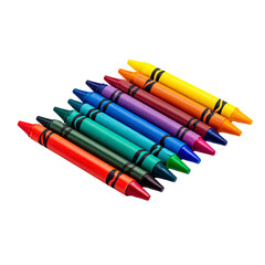 Colorful crayons arranged in a group (1)
