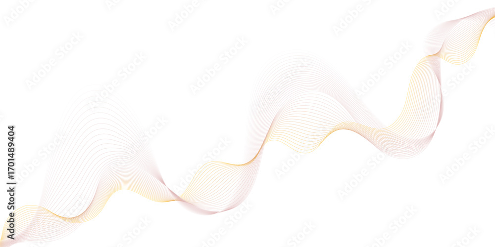 Fototapete a smooth, flowing abstract wave design made of thin, curved lines forming a 3d effect. the lines tra