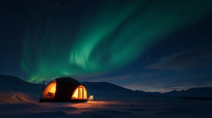 Aurora borealis adventure arctic wilderness night photography snowy landscape captivating viewpoint nature's brilliant display