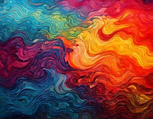 Fototapeta premium Abstract vibrant swirling colors