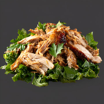 Kalua Pork Isolated on Transparent Background