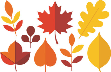 autumn leaves vector collection in ai eps jpeg and png formats for fall foliage design