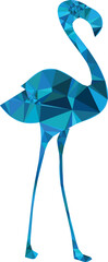 Geometric blue flamingo bird animal © Md Asharafuzzaman
