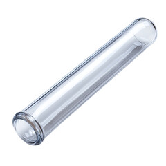 Clear, cylindrical glass tube