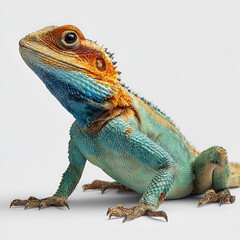 Obraz premium Agama lizard realistic detailed reptile isolated on transparent background