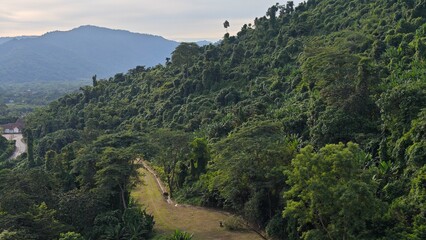 View of a valley of the mountain, landscape.