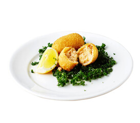 grey shrimp croquettes with herbs