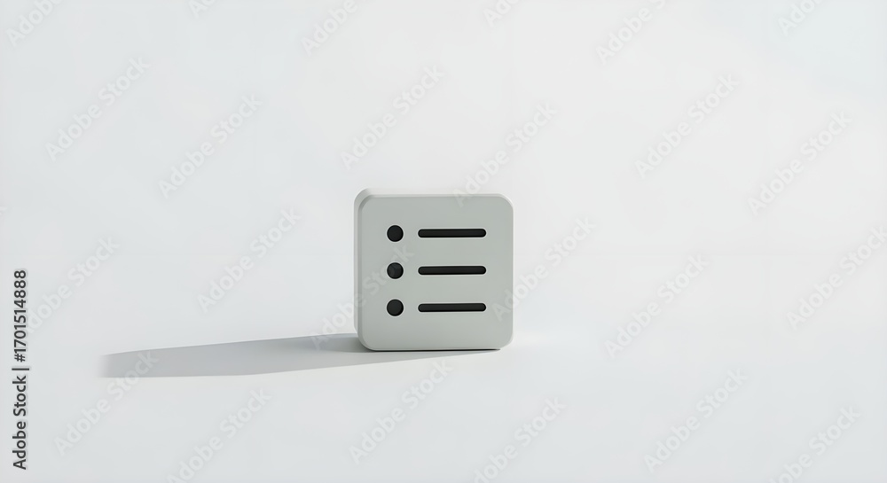 Poster white dice with shadow on white background. 3d rendering illustration.