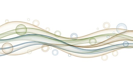 Abstract Colorful Wave Pattern on White Background for Technology and Design