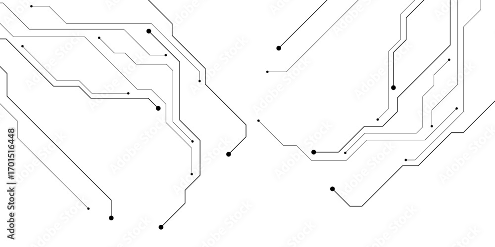 Poster technology black circuit diagram concept. high-tech circuit board connection system.vector abstract 