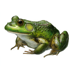 Obraz premium American Bullfrog Isolated on Transparent Background