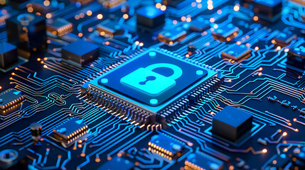 Nice photo of electronic circuit board.