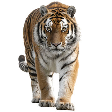 Amur Tiger Isolated on Transparent Background