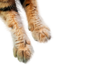 Cat's powerful forearms:Transparent