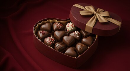 Heart shaped chocolate box gift